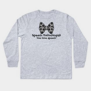 Preppy Speech Pathologist Kids Long Sleeve T-Shirt